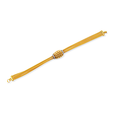 14 Ayar Sarı-Beyaz Altın Zincir Bileklik