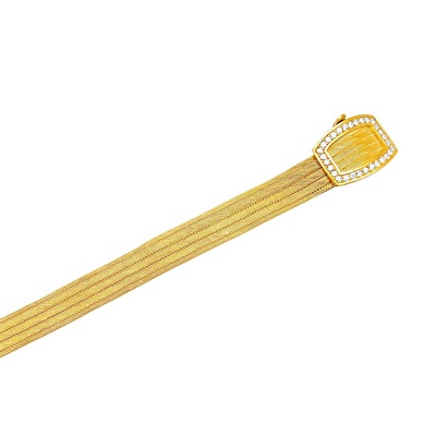 22 Ayar Sarı Altın Trabzon Hasır Bileklik