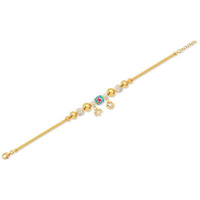 22 Ayar Sarı Altın Charm Bileklik