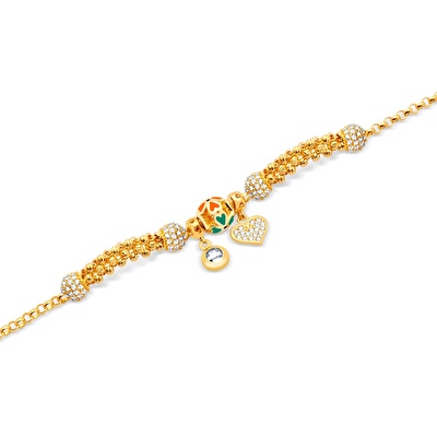 22 Ayar Sarı Altın Charm Bileklik