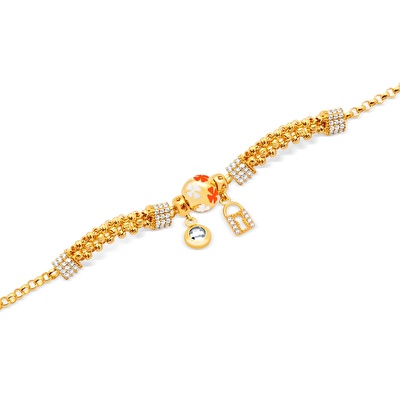 22 Ayar Sarı Altın Charm Bileklik