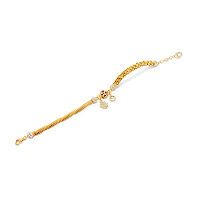 22 Ayar Sarı Altın Charm Bileklik