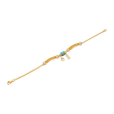 22 Ayar Sarı Altın Charm Bileklik