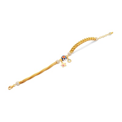 22 Ayar Sarı Altın Charm Bileklik