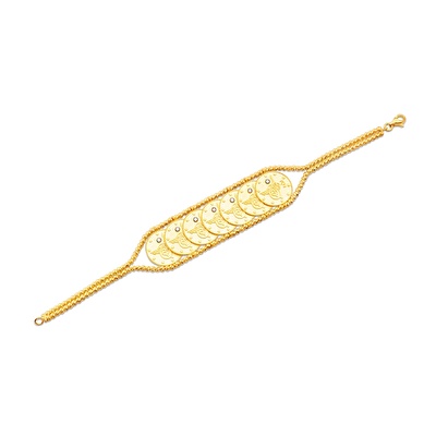 22 Ayar Sarı Altın Tuğra Bileklik