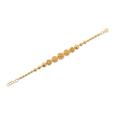 22 Ayar Sarı Altın Toplu Bileklik