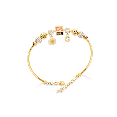 22 Ayar Sarı Altın Charm Bilezik