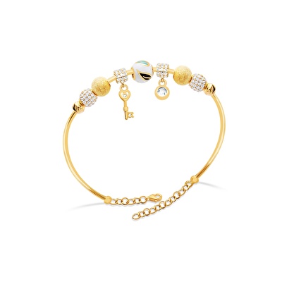 22 Ayar Sarı Altın Charm Bilezik