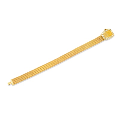 22 Ayar Sarı Altın Trabzon Hasır Bileklik