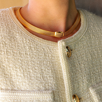 22 Ayar Sarı Altın Trabzon Hasır Gerdanlık