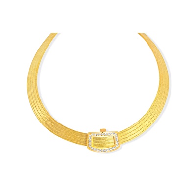 22 Ayar Sarı Altın Trabzon Hasır Gerdanlık