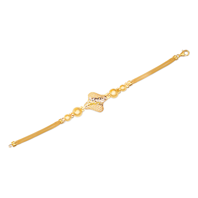 22 Ayar Sarı Altın Taşsız Bileklik