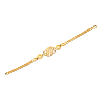 22 Ayar Sarı Altın Taşsız Bileklik