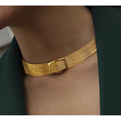 22 Ayar Sarı Altın Trabzon Hasır Gerdanlık