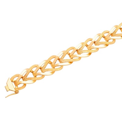 22 Ayar Sarı Altın Trend Zincir Bileklik