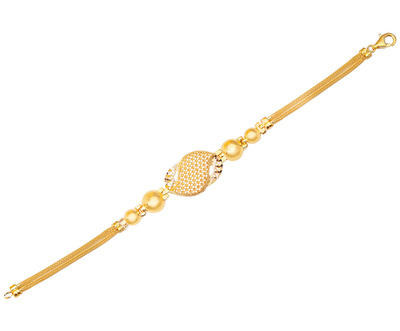 22 Ayar Sarı Altın Taşsız Bileklik