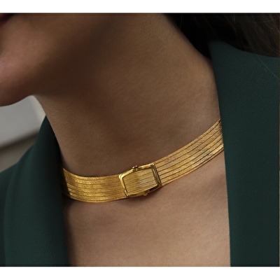 22 Ayar Sarı Altın Trabzon Hasır Gerdanlık