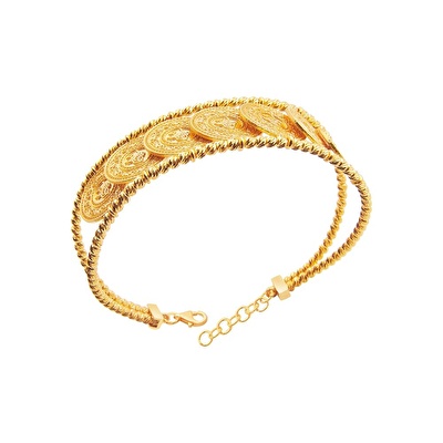 22 Ayar Sarı Altın Toplu Bilezik