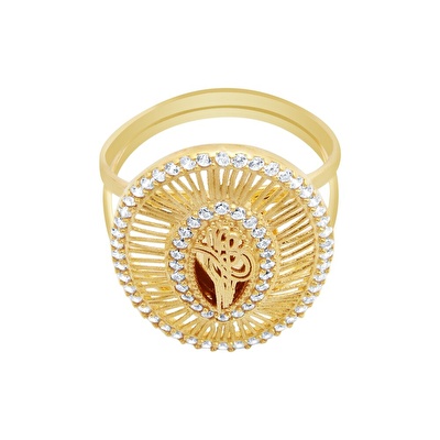 22 Ayar Sarı Altın Tuğra Yüzük