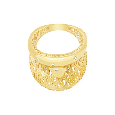 22 Ayar Sarı Altın Taşlı Yüzük