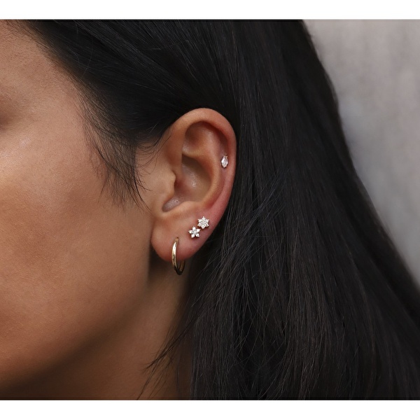 14 Ayar Sarı Altın Yıldız Figürlü Piercing