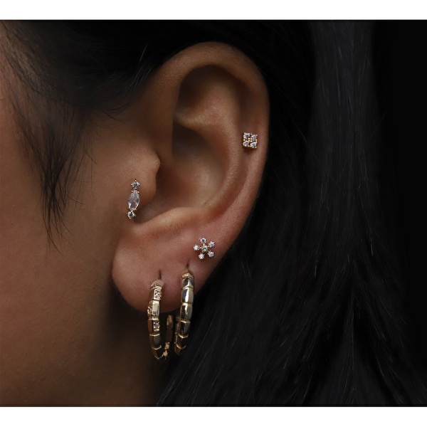 14 Ayar Sarı Altın Toplu Piercing