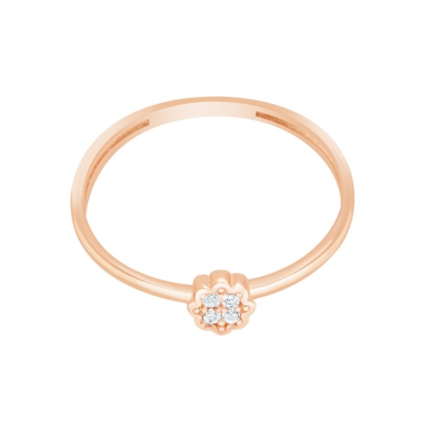 14 Ayar Rose Altın Geometrik Figürlü Yüzük