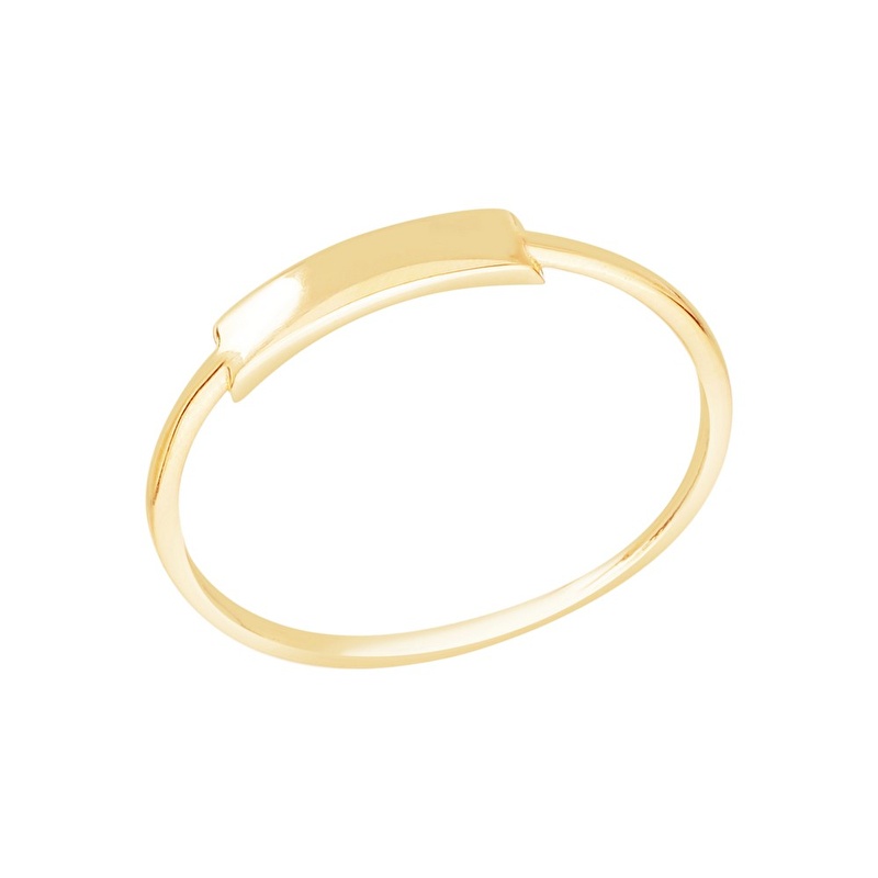 14 Ayar Sarı Altın Minimal Yüzük