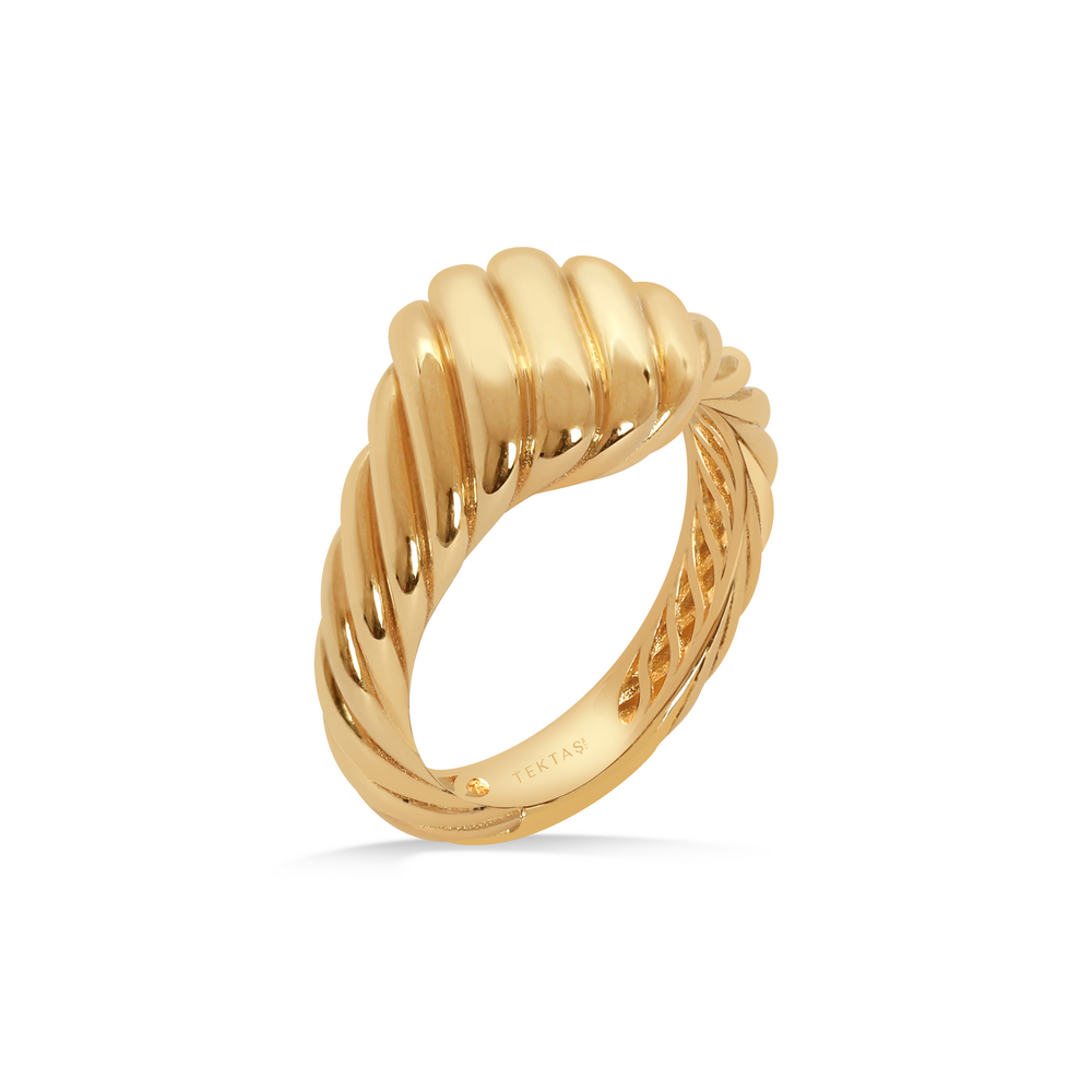 14 Ayar Sarı Altın Burgu Yüzük